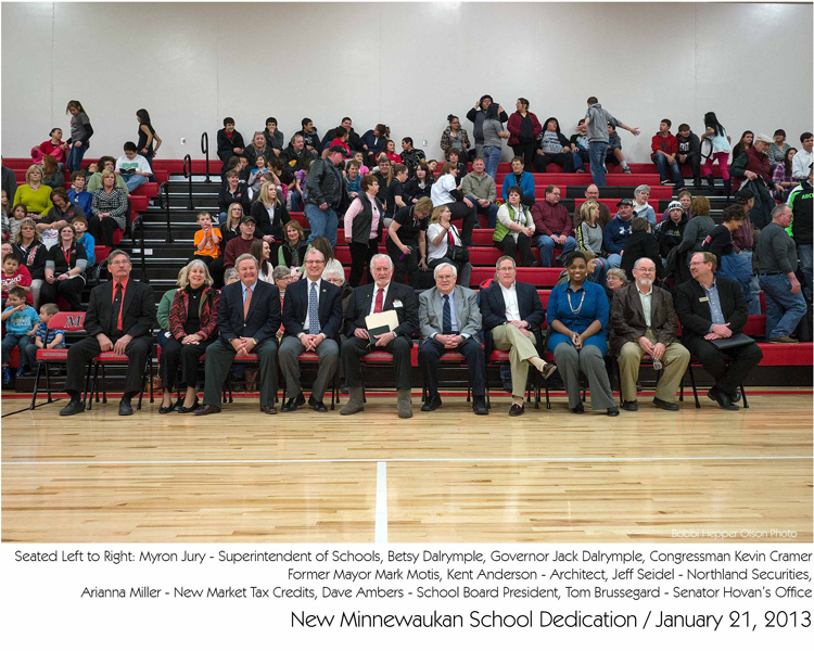 Minnewaukan community celebrates new school Travois